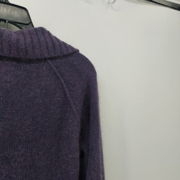 Eddie Bauer Purple Sweater Cotton Angora Nylon M - Picture 13 of 13